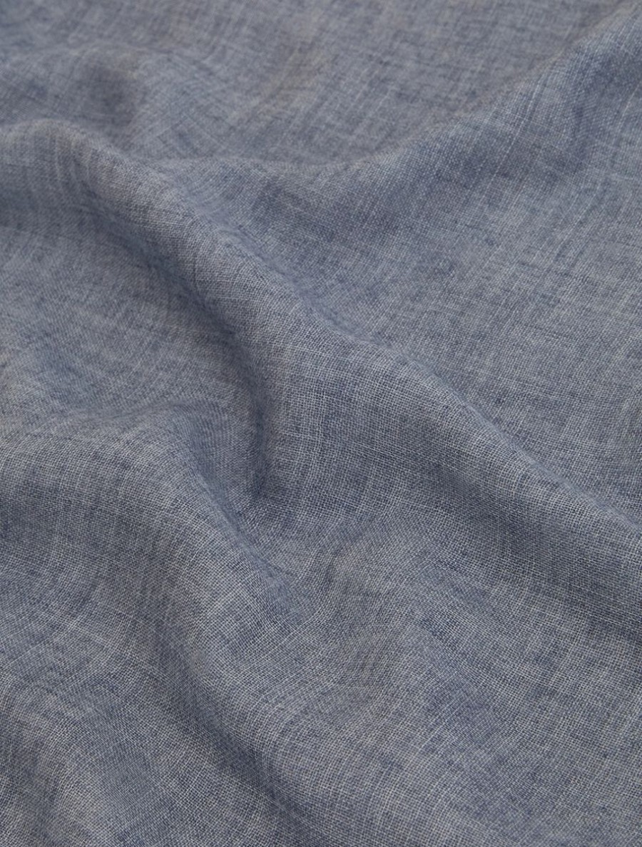 Cashmere-Blend Stole Light Blue Clearance