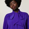 Crepe De Chine Tunic Purple Hot