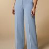 Straight-Fit Triacetate Trousers Ski Blue Wholesale