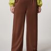 Satin Trousers Brown Online