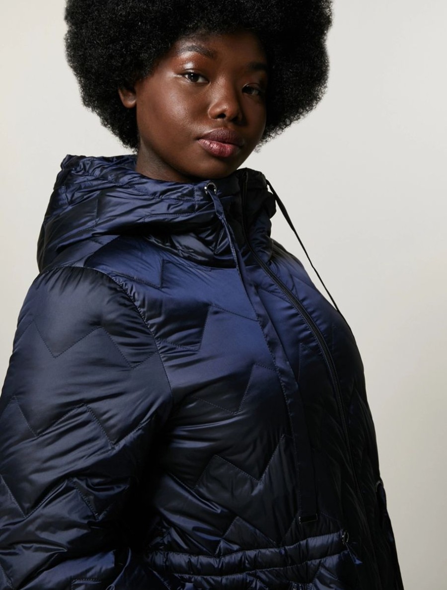 Shining Nylon Parka Dark Navy Best