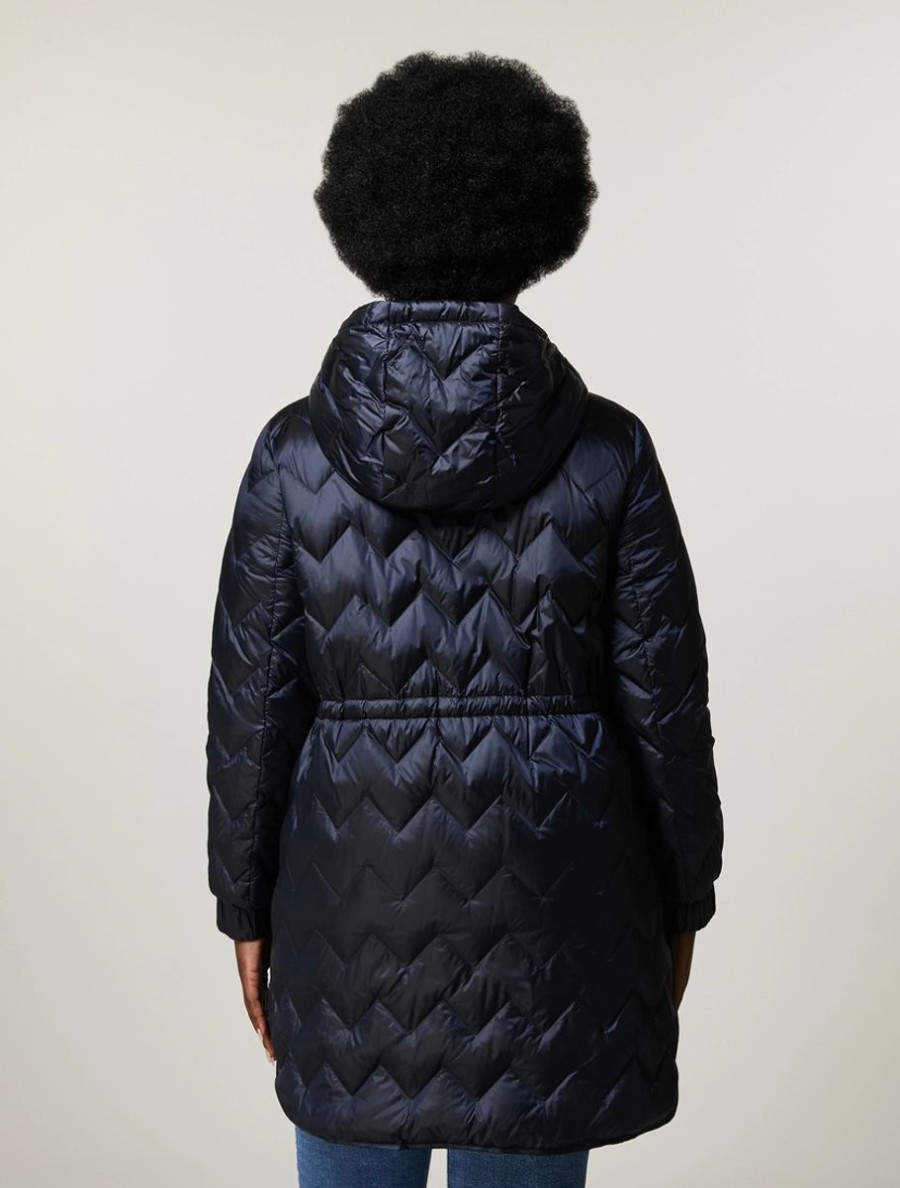 Shining Nylon Parka Dark Navy Best