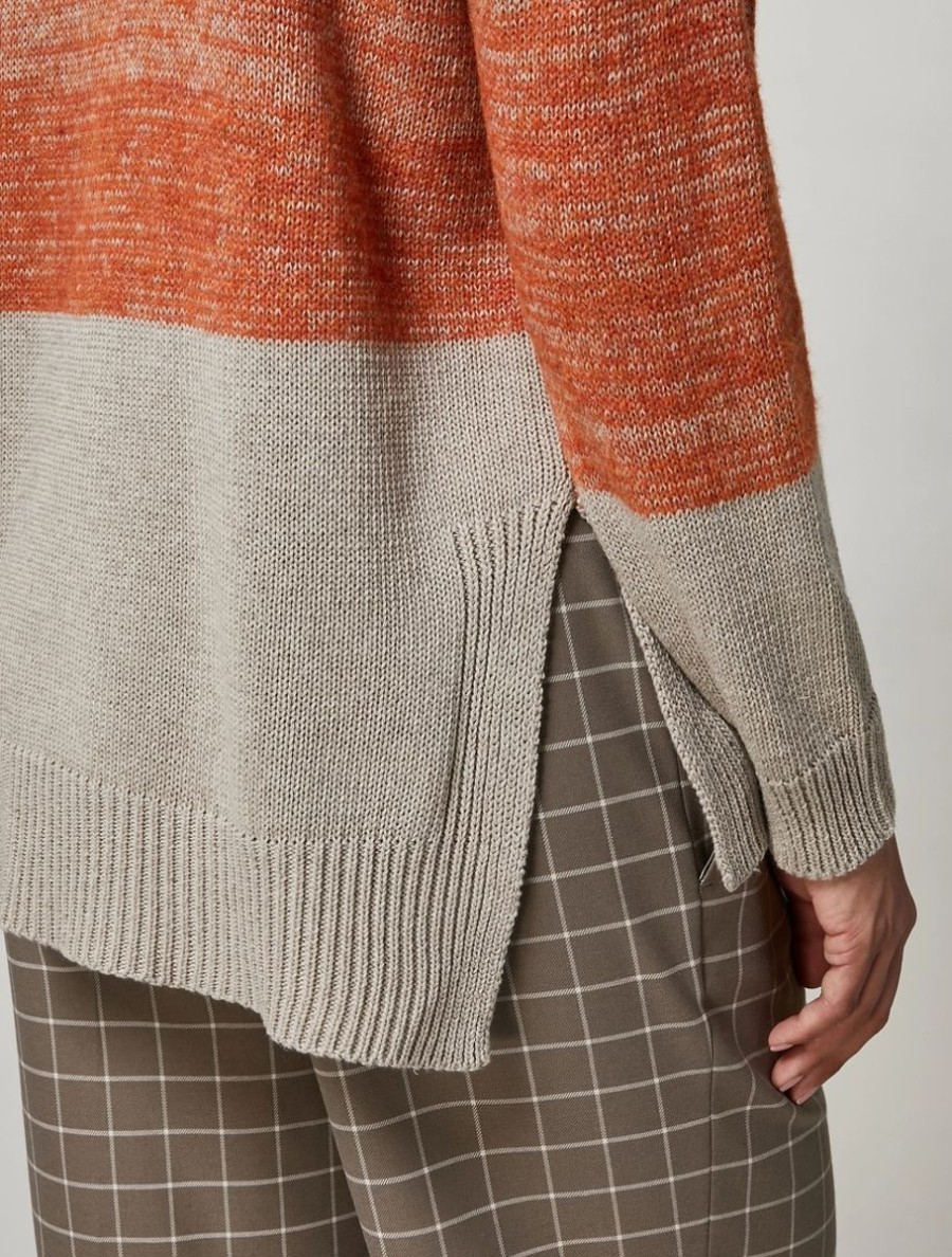 Wool And Viscose Sweater Orange Clearance