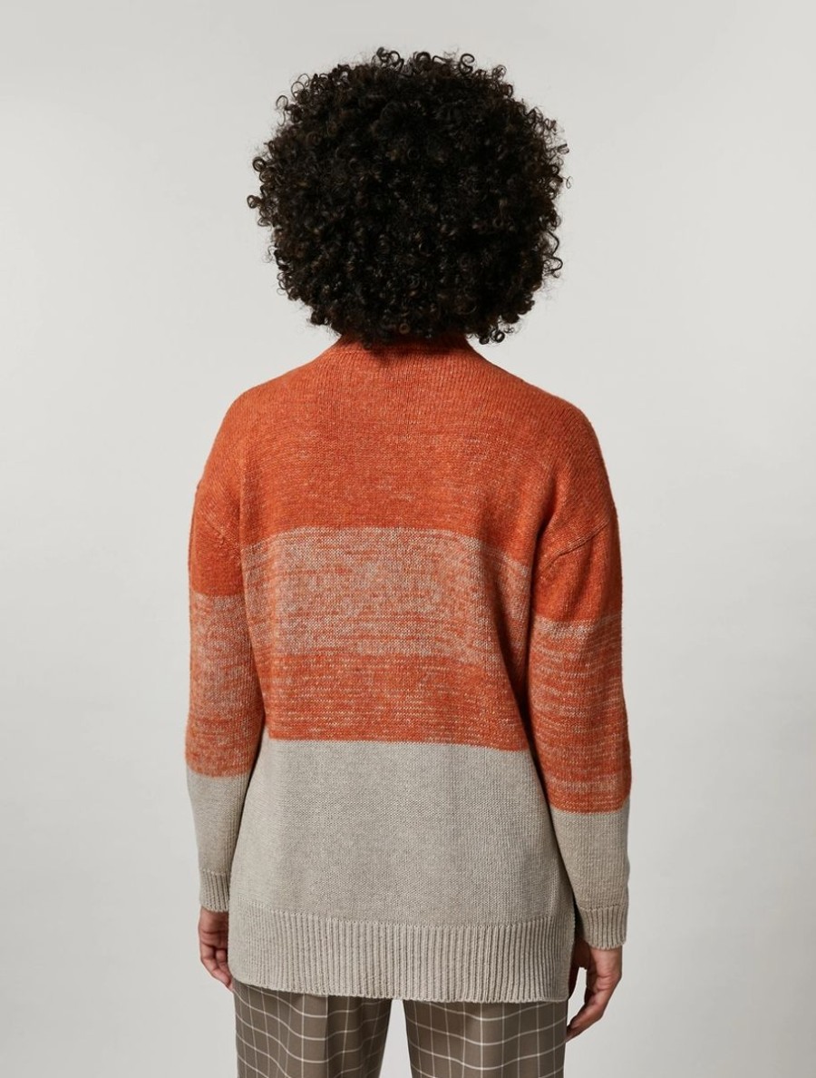 Wool And Viscose Sweater Orange Clearance