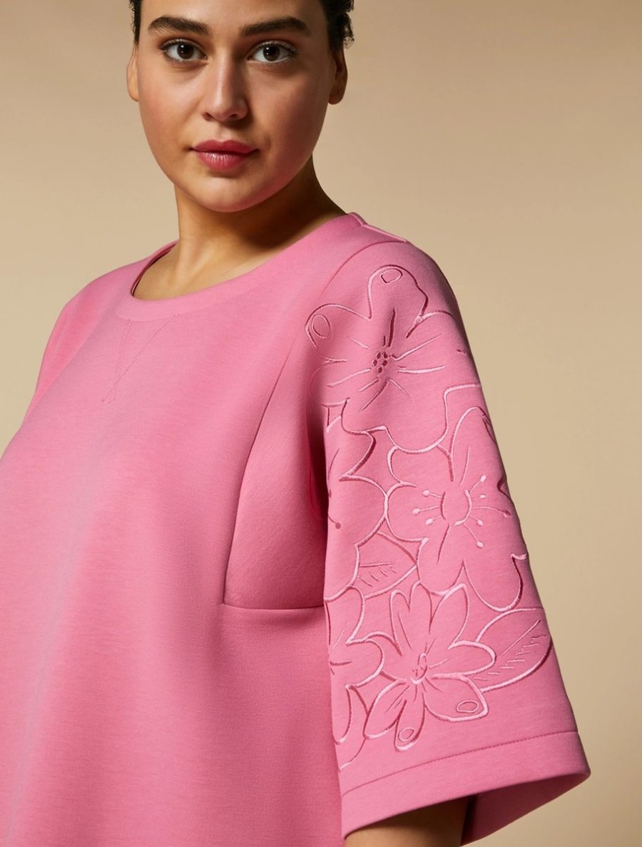 Embroidered Jersey Sweatshirt Pink Best