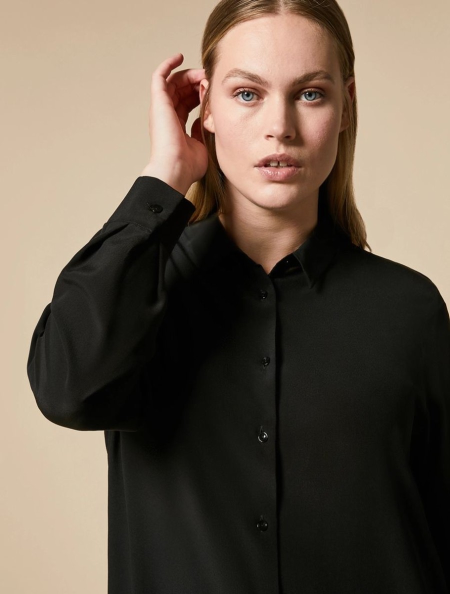 Silk Shirt Black Online