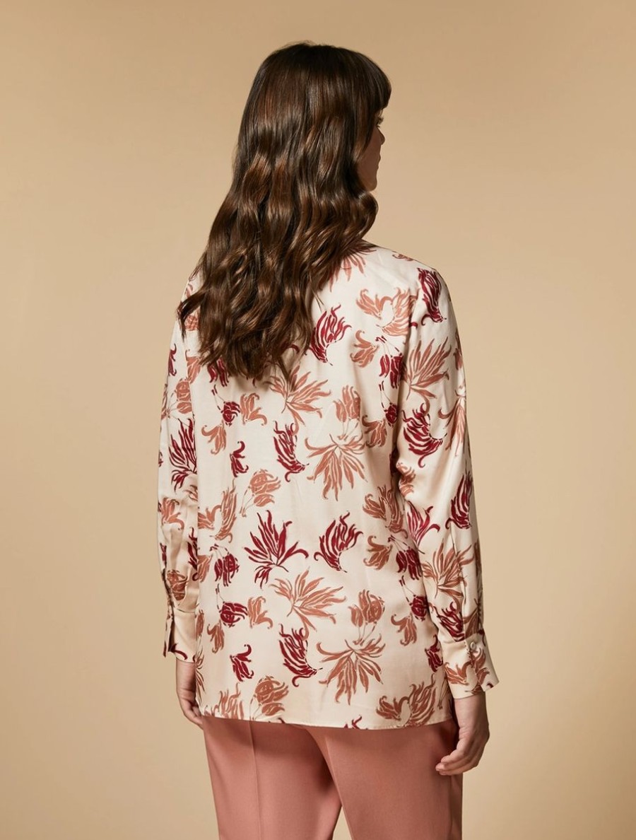 Printed Twill Shirt Pink Clearance