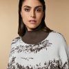 Jacquard Viscose Sweater White New