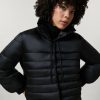 Padded Jacket In Shiny Nylon Black Wholesale