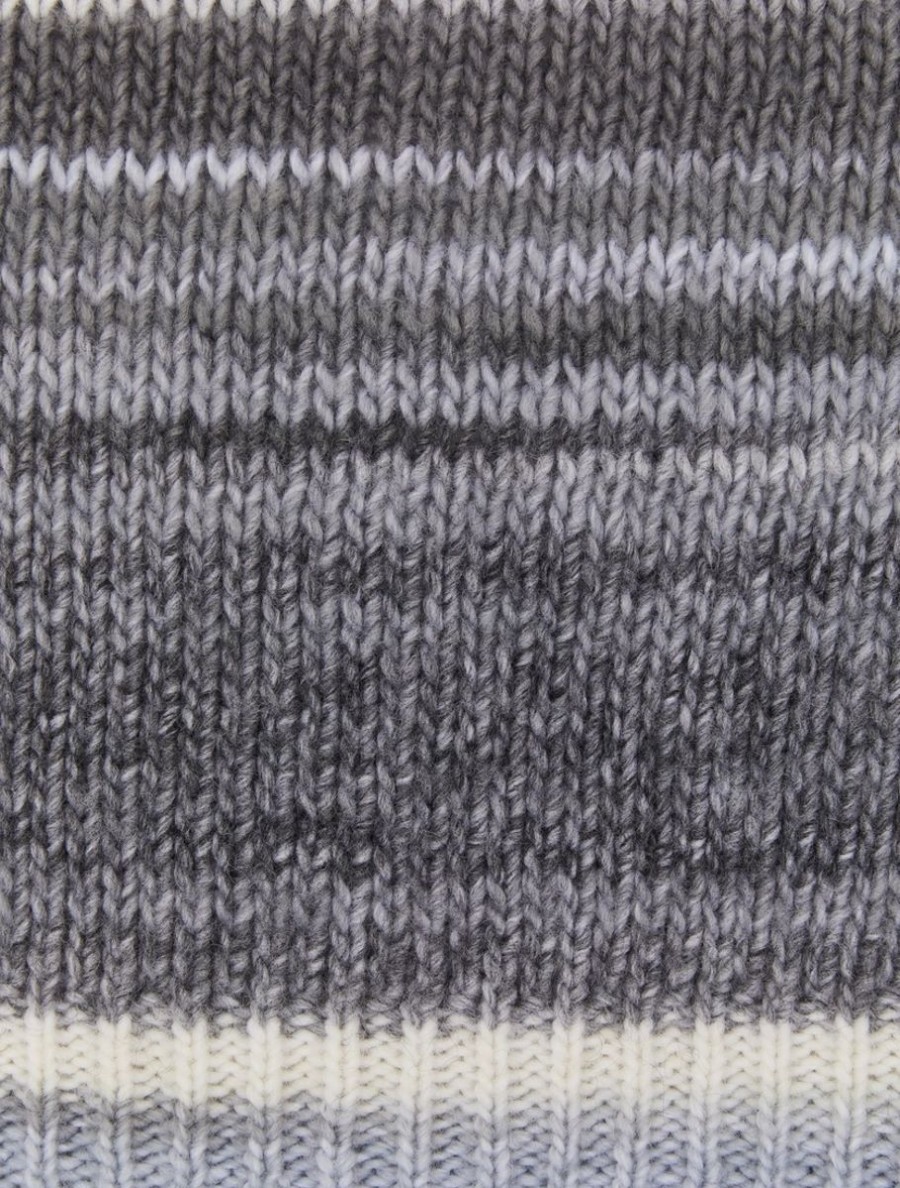 Wool Blend Scarf Dark Grey New