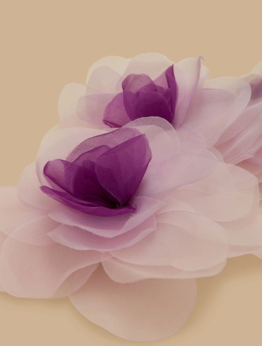 Organza Flower Brooch Purple Online