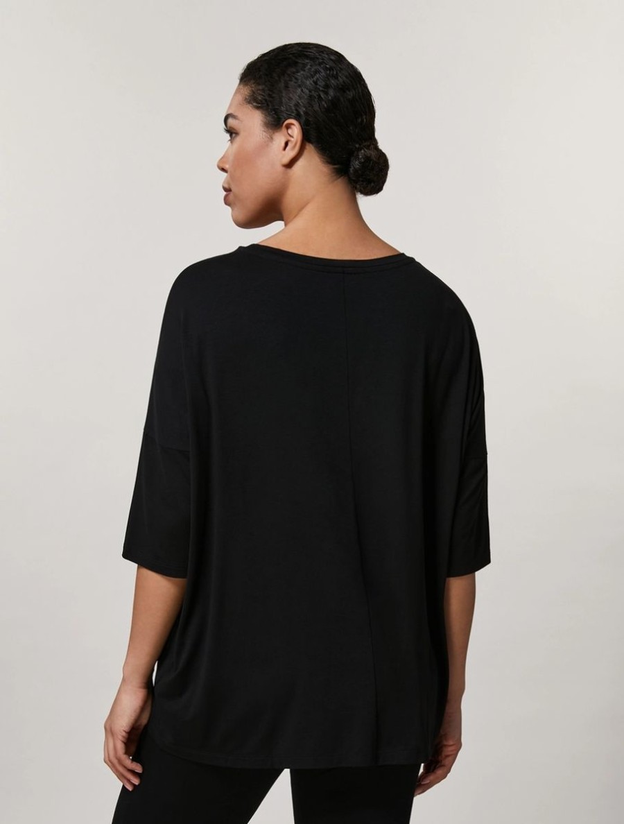 Viscose Jersey T-Shirt Black Wholesale