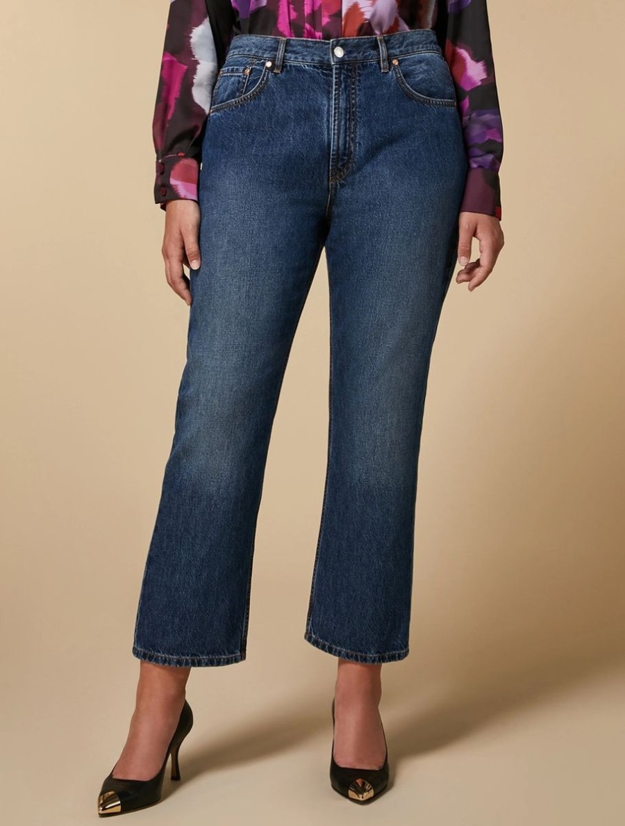 Flared Denim Jeans Ski Blue Online