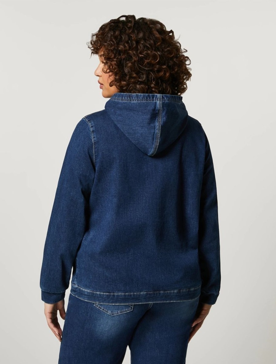 Denim Fleece Jacket Midnightblue New