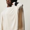 Merino Wool-Blend Poncho Sand Best