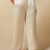 Satin Trousers White Online